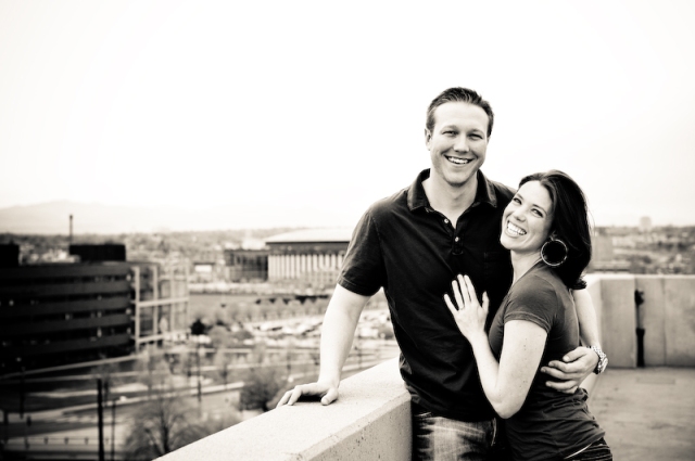 Black and White Fine art Engagement Photography